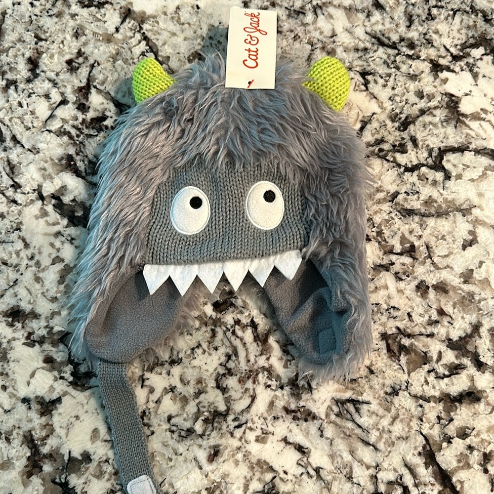 Cat & Jack Infant Monster Hat and Glove set